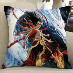 2025 New Nezha 2: The Devil Boy Conquers The Dragon King Theme Pillow - Fashionable Chinese Style, Unisex, Very Suitable For Giving To Friends And Placing At Home