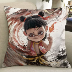 2025 New Nezha 2: The Devil Boy Conquers The Dragon King Theme Pillow - Fashionable Chinese Style, Unisex, Very Suitable For Giving To Friends And Placing At Home