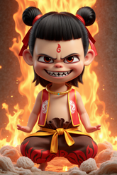 Young Nezha Sticker – Playful & Fearless Chinese Mythology Decal-5