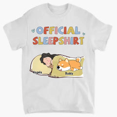 Schlafendes Haustier-Schlafshirt Version 2 – personalisiertes, individuelles Unisex-T-Shirt