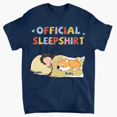 Schlafendes Haustier-Schlafshirt Version 2 – personalisiertes, individuelles Unisex-T-Shirt