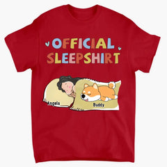 Schlafendes Haustier-Schlafshirt Version 2 – personalisiertes, individuelles Unisex-T-Shirt