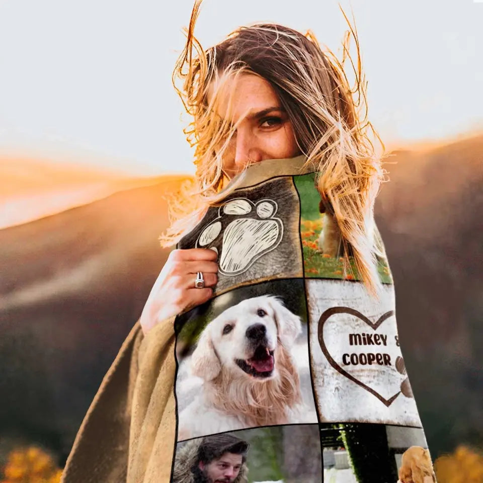 Personalisierte Foto-Hundedecke, Geschenke zum Verlust eines Haustiers, Sie lächelten mit Ihren Augen