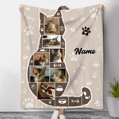 Personalisierte Katzen-Fotocollage-Decke, beste Geschenke für Katzenbesitzer, Geschenk für Katzenliebhaber – 50 % RABATT