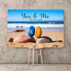 „You & Me We Got This“ – personalisiertes Paar-Leinwand – Jubiläumsgeschenk, Geburtstagsgeschenk