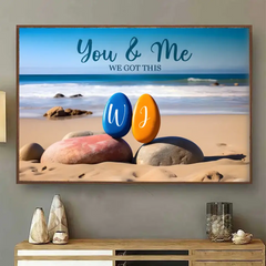 „You & Me We Got This“ – personalisiertes Paar-Leinwand – Jubiläumsgeschenk, Geburtstagsgeschenk