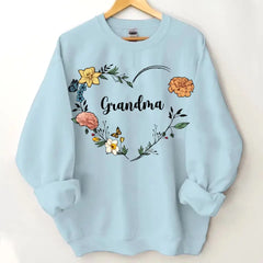 Custom Grandma Birth Month Flower Shirt