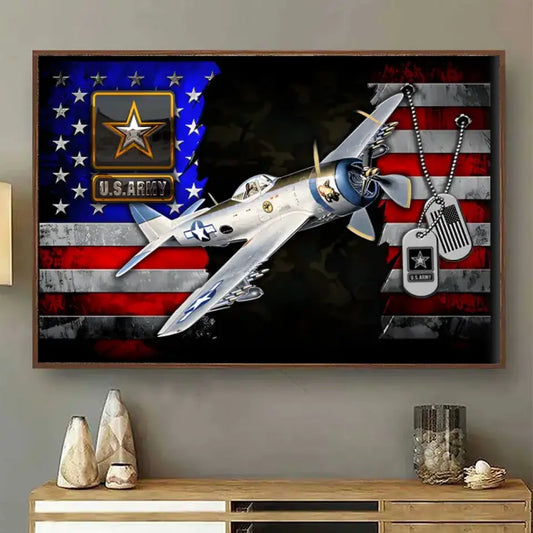 Personalisiertes Geschenk für Militärveteran, Vater, Opa, Veteran, individuelles Geschenk für Militärveteran, Soldat, amerikanisches rustikales Flaggen-Poster