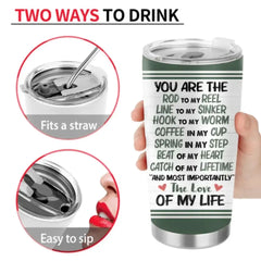 Personalisierter Angel-Paar-Becher – Geschenkidee für Paare/Angelliebhaber – You Are The Rod To My Reel