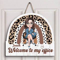 Personalisiertes Türschild – Geburtstag, Willkommensgeschenk für Büromitarbeiter – Willkommen in meinem Büro