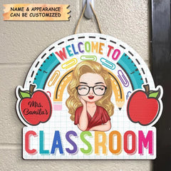 Personalisiertes Türschild – Geschenk für Lehrer – Willkommen in meinem Klassenzimmer