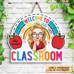 Personalisiertes Türschild – Geschenk für Lehrer – Willkommen in meinem Klassenzimmer