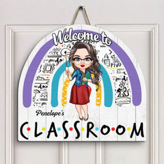 Personalisiertes Türschild – Geschenk für Lehrer – Willkommen im Klassenzimmer