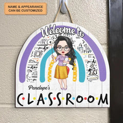 Personalisiertes Türschild – Geschenk für Lehrer – Willkommen im Klassenzimmer