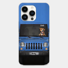 Love Puppy Kitten Pet Dog Cat Driving Colorful Car Personalized Phone Case