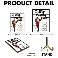 „My Missing Piece“-Berufsgeschenk für Sie, Geschenk für Ihn, Feuerwehrmann, Krankenschwester, Polizist, personalisiertes 2-lagiges Holzschild