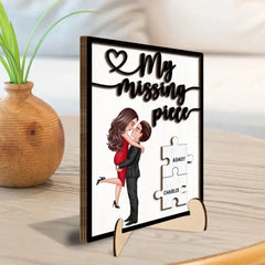 „My Missing Piece“-Berufsgeschenk für Sie, Geschenk für Ihn, Feuerwehrmann, Krankenschwester, Polizist, personalisiertes 2-lagiges Holzschild