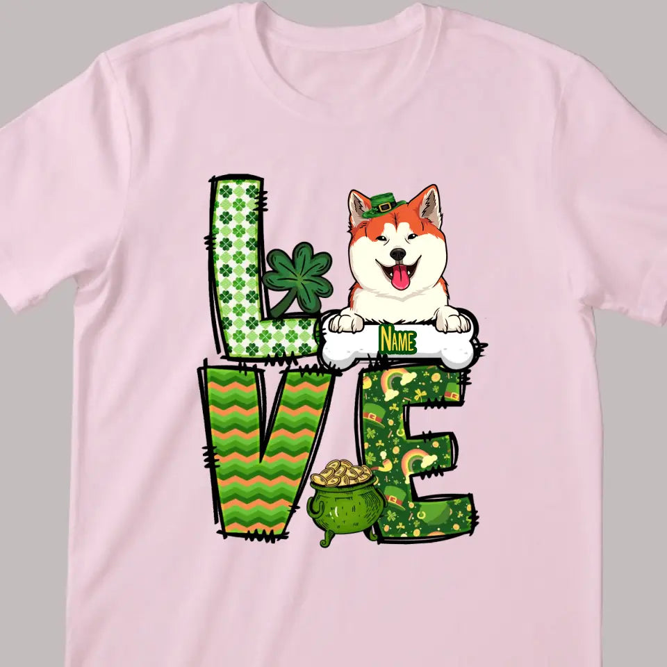 Süßes Hundeshirt zum St. Patricks Day, personalisiertes Hundeshirt, Hundeliebhaber-Shirt zum St. Patrick's Day, irisches Hundeshirt, Hundemama-Shirt, Hundeliebhaber-Shirt