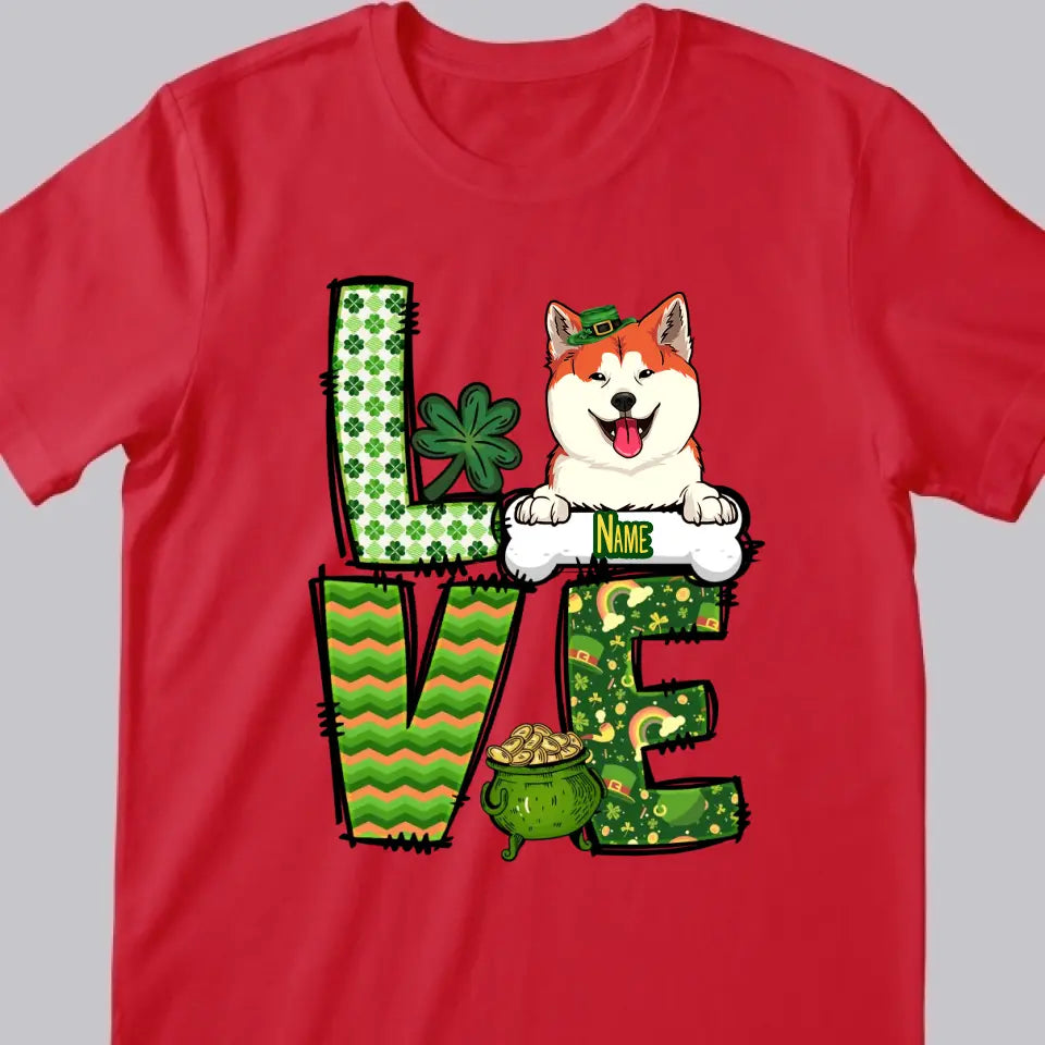 Süßes Hundeshirt zum St. Patricks Day, personalisiertes Hundeshirt, Hundeliebhaber-Shirt zum St. Patrick's Day, irisches Hundeshirt, Hundemama-Shirt, Hundeliebhaber-Shirt