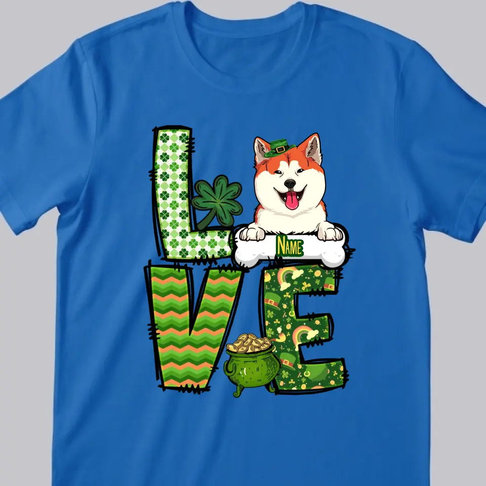 Süßes Hundeshirt zum St. Patricks Day, personalisiertes Hundeshirt, Hundeliebhaber-Shirt zum St. Patrick's Day, irisches Hundeshirt, Hundemama-Shirt, Hundeliebhaber-Shirt