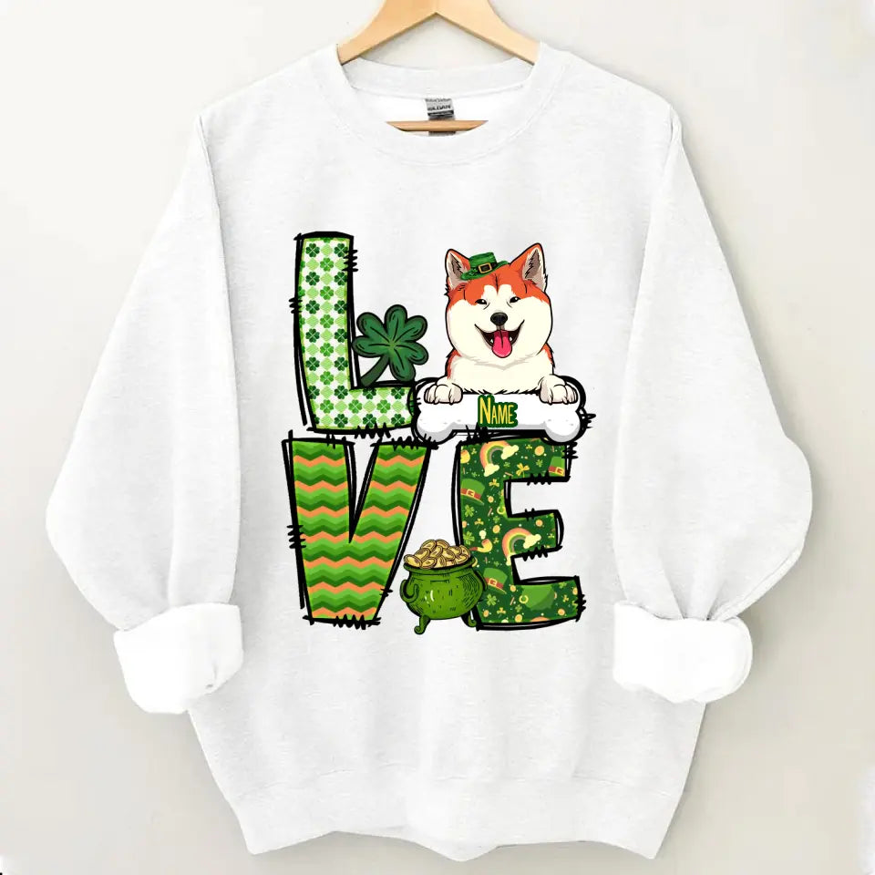 Süßes Hundeshirt zum St. Patricks Day, personalisiertes Hundeshirt, Hundeliebhaber-Shirt zum St. Patrick's Day, irisches Hundeshirt, Hundemama-Shirt, Hundeliebhaber-Shirt