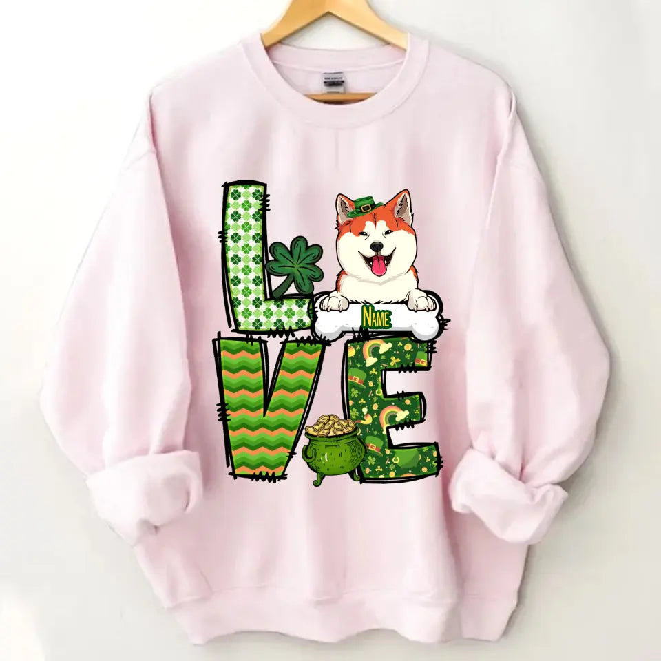 Süßes Hundeshirt zum St. Patricks Day, personalisiertes Hundeshirt, Hundeliebhaber-Shirt zum St. Patrick's Day, irisches Hundeshirt, Hundemama-Shirt, Hundeliebhaber-Shirt