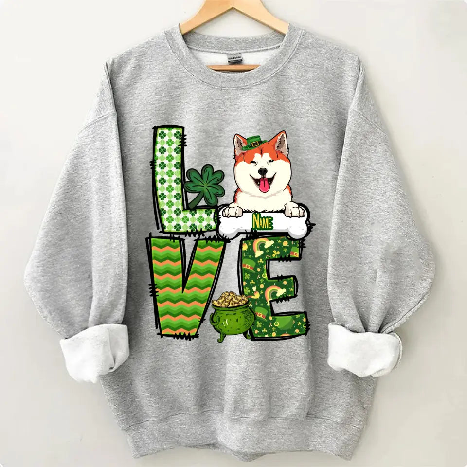 Süßes Hundeshirt zum St. Patricks Day, personalisiertes Hundeshirt, Hundeliebhaber-Shirt zum St. Patrick's Day, irisches Hundeshirt, Hundemama-Shirt, Hundeliebhaber-Shirt