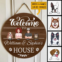 Pawzity Willkommens-Türschilder, Geschenke für Haustierliebhaber, Willkommen im Haustierliebhaber-Haus, individuelle Holzschilder