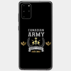 Personalized Canadian Army Rank Camo Custom Name & Time Phonecase Printed
