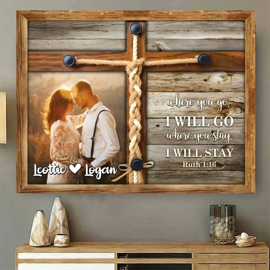 Personalisiertes Paar-Foto-Geschenk, beste Hochzeitstag-Leinwand-Wandkunst