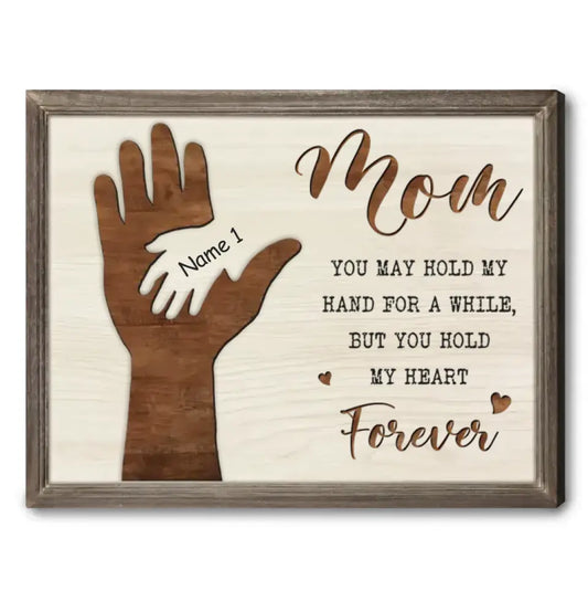 Schönes Muttertagsgeschenk, sentimentales Muttergeschenk, individueller Leinwanddruck