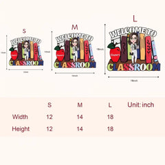 Willkommens-Türschild – personalisiertes individuelles Türschild – Lehrertag, Anerkennungsgeschenk für Lehrer