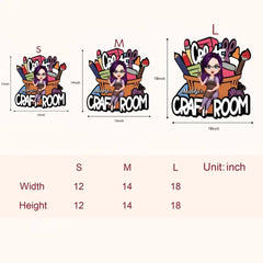 Mein Bastelraum – personalisiertes individuelles Türschild – Geschenk für Bastelliebhaber, Bastelmädchen