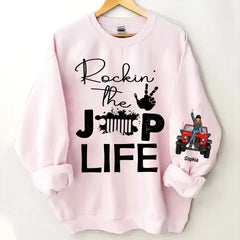 Personalisiertes Rockin The Jeep Life Jeep Girl Sweatshirt