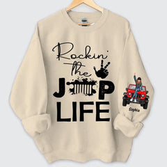 Personalisiertes Rockin The Jeep Life Jeep Girl Sweatshirt