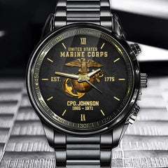 Personalisierte Militär-Veteranenuhr – Geschenk für Vater/Sohn/Ihn/Veteranentag/Vatertag