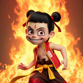 Young Nezha Sticker – Playful & Fearless Chinese Mythology Decal-6