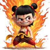 Young Nezha Sticker – Playful & Fearless Chinese Mythology Decal-7