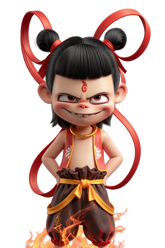 Young Nezha Sticker – Playful & Fearless Chinese Mythology Decal-9
