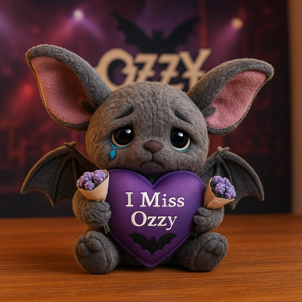 "I Miss Ozzy" Plush Bat Tribute