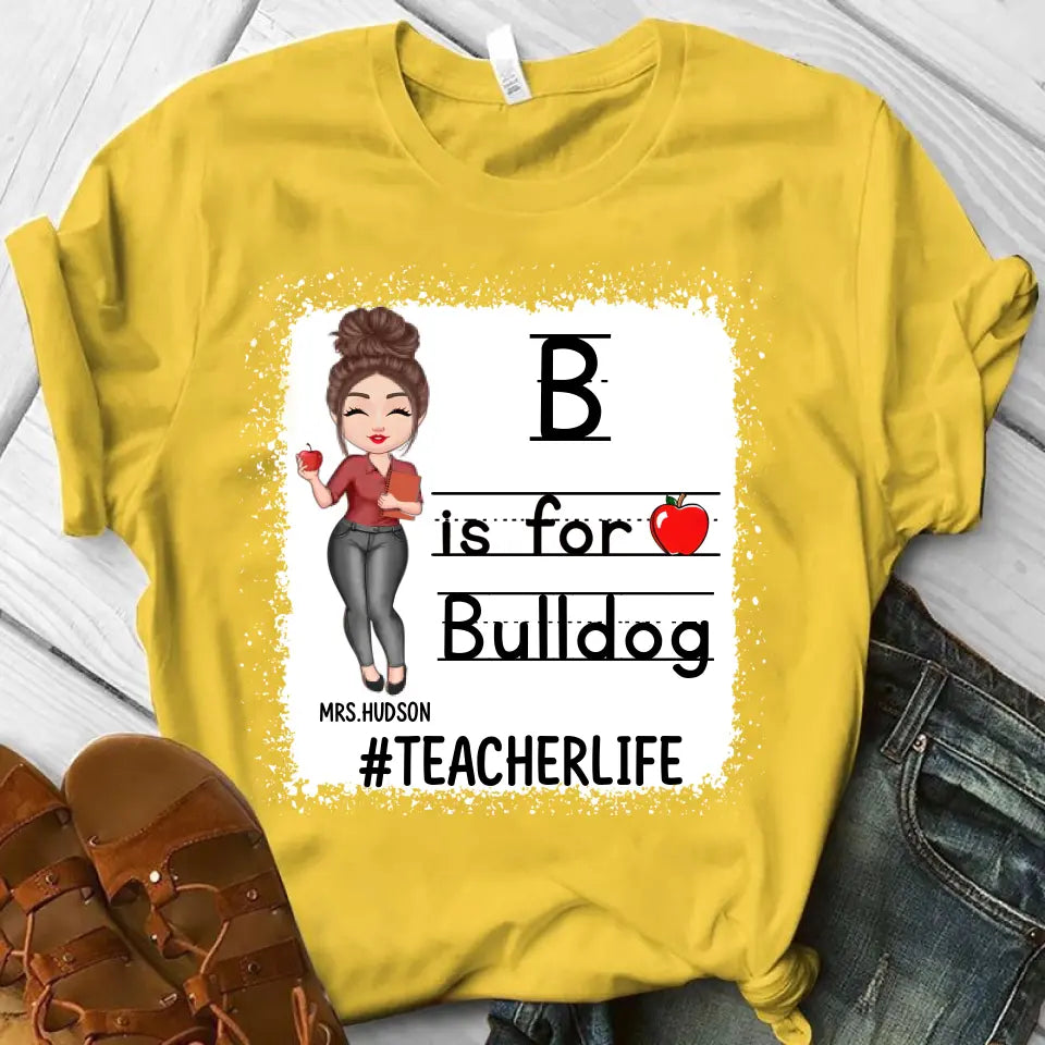Personalized School Mascot Custom Teacher T-Shirt, Custom Gifts For Teacher