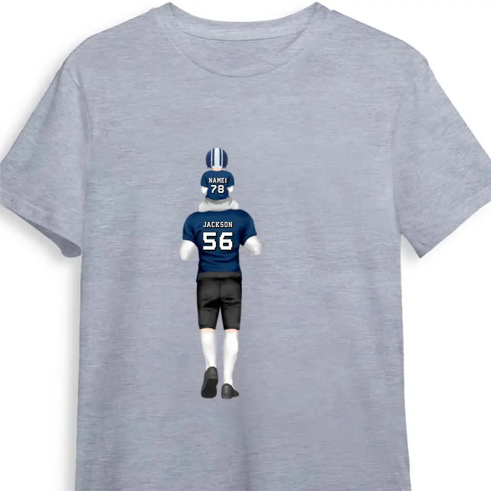 Personalisiertes American-Football-Vater- und Kinder-Shirt – Hoodie – Sweatshirt