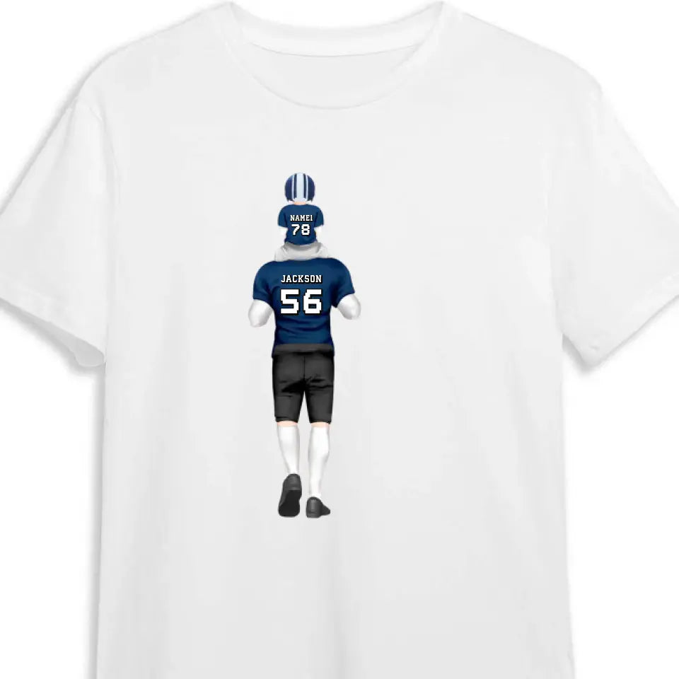 Personalisiertes American-Football-Vater- und Kinder-Shirt – Hoodie – Sweatshirt