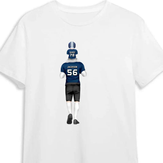 Personalisiertes American-Football-Vater- und Kinder-Shirt – Hoodie – Sweatshirt