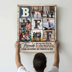 Beste Freundin FotoCollage Druck, personalisierte Geburtstagsgeschenke für die beste Freundin, Geschenk für Bff