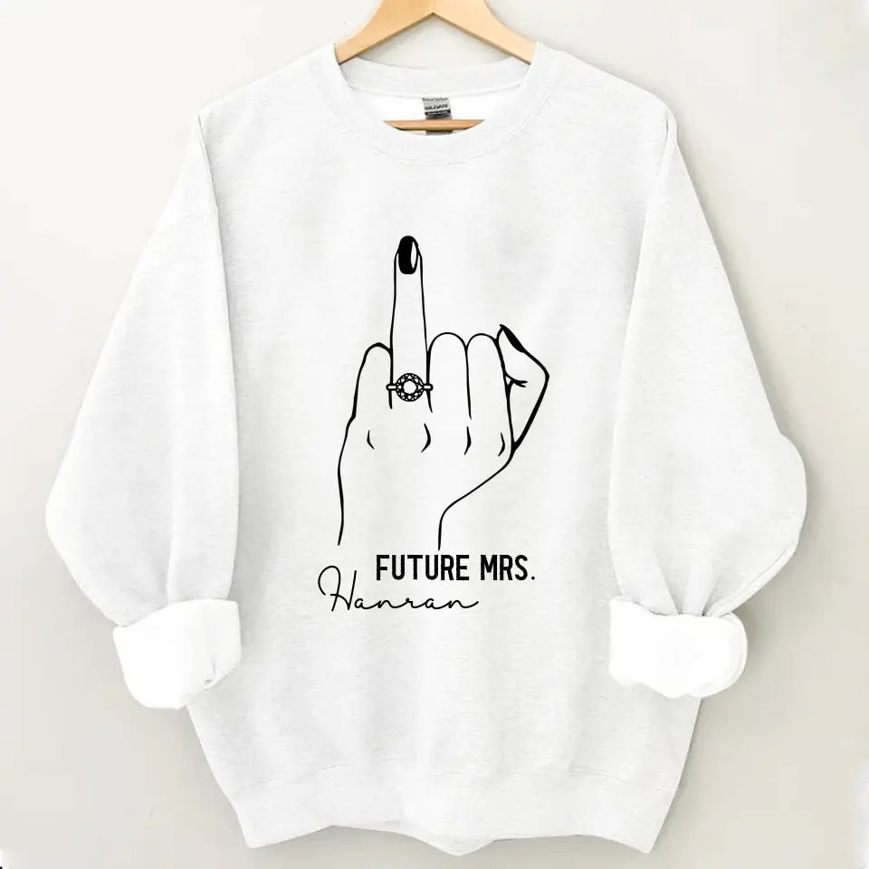Future Mrs Ring Finger T-Shirt – Bride To Be Shirt – Verlobungsshirt – Junggesellinnenparty-T-Shirt für die Braut – Brautparty-Shirt – Brautgeschenk