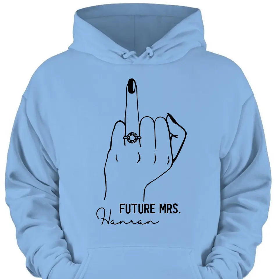Future Mrs Ring Finger T-Shirt – Bride To Be Shirt – Verlobungsshirt – Junggesellinnenparty-T-Shirt für die Braut – Brautparty-Shirt – Brautgeschenk