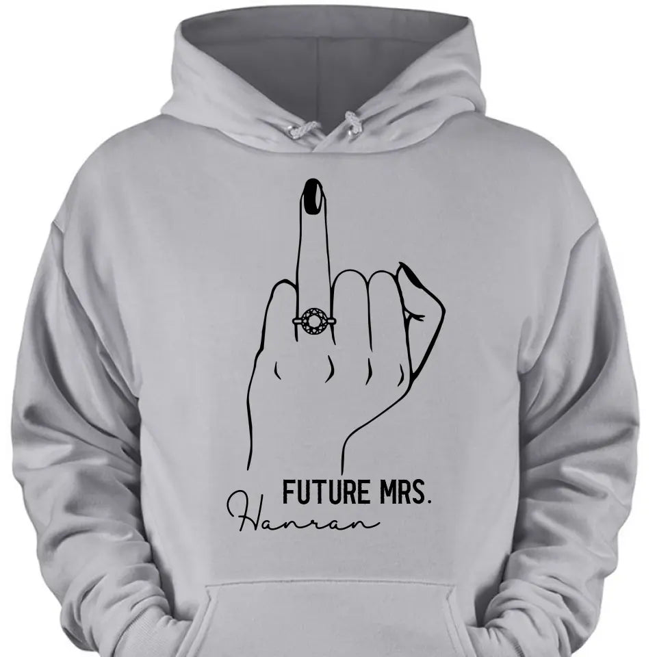 Future Mrs Ring Finger T-Shirt – Bride To Be Shirt – Verlobungsshirt – Junggesellinnenparty-T-Shirt für die Braut – Brautparty-Shirt – Brautgeschenk