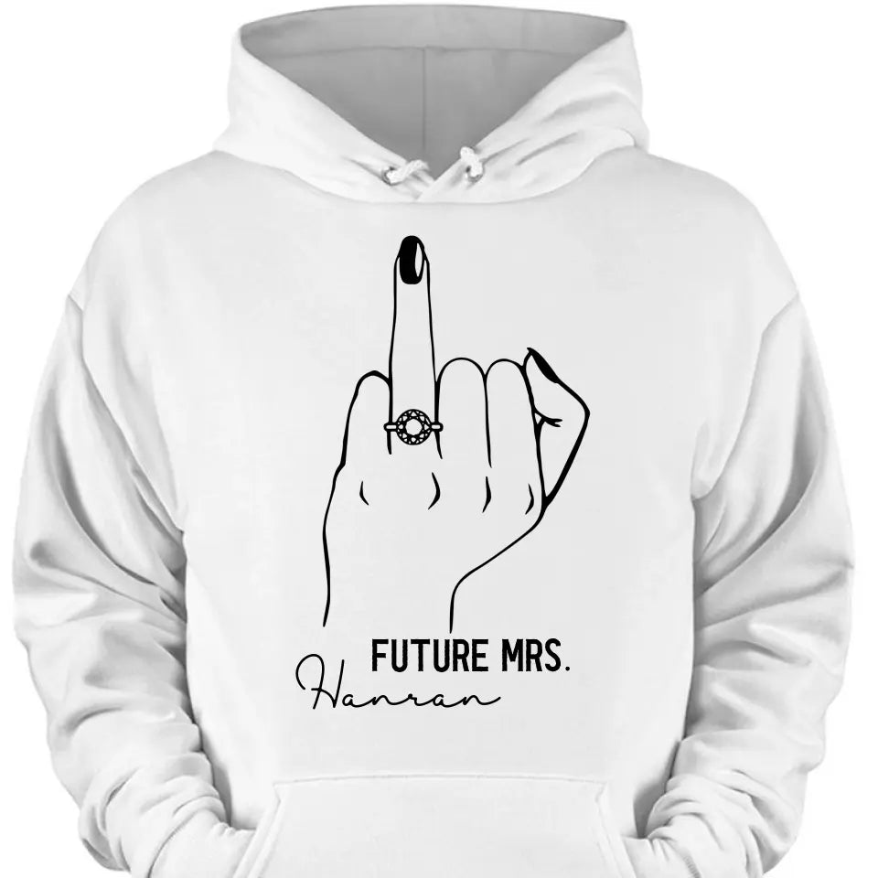 Future Mrs Ring Finger T-Shirt – Bride To Be Shirt – Verlobungsshirt – Junggesellinnenparty-T-Shirt für die Braut – Brautparty-Shirt – Brautgeschenk