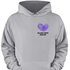 Couple Heart-shaped fingerprints Personalized Sweatshirt